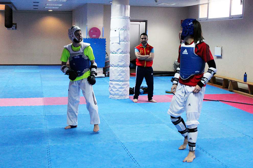 Eva Calvo y Txitxo, su entrenador