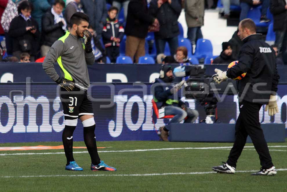 Barrios del Leganés en el calentamiento
