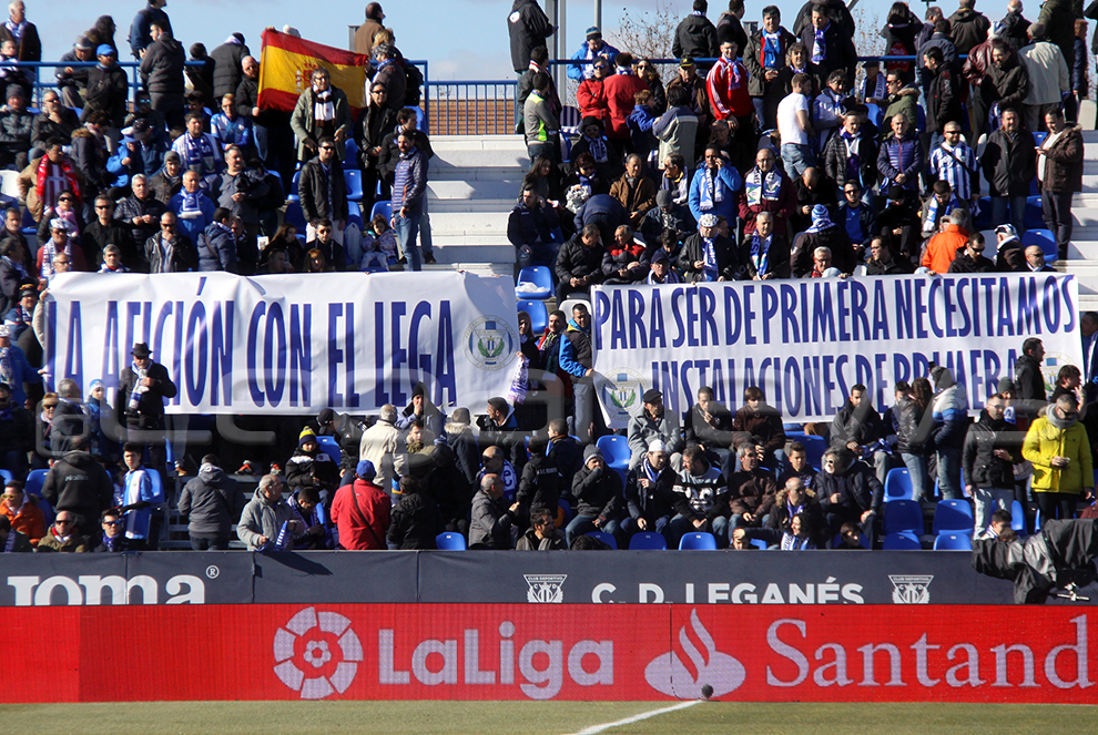 Pancarta en el Leganés- Athletic