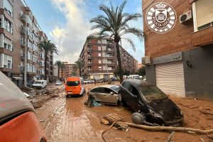 Vehículos de Protección Civil Leganés en Paiporta (Valencia)